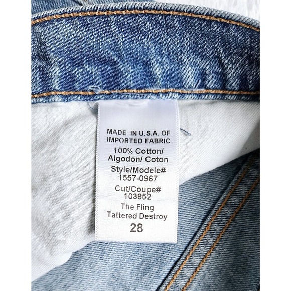 CURRENT ELLIOTT the-fling-tattered-destroy intermix goop boyfriend jeans $335 28 - Picture 11 of 16